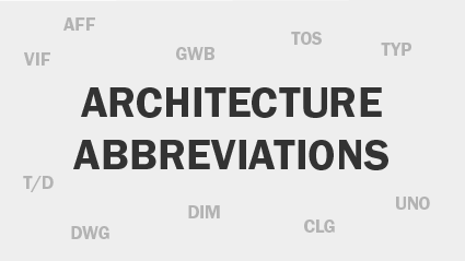 Architectural Abbreviations Archtoolbox