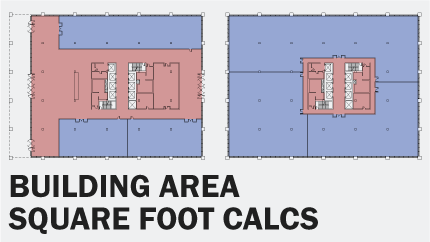 Building Area Square Footage Calculations