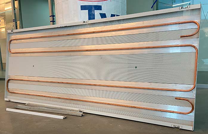 Photo of a Chilled Ceiling Panel Before Installation