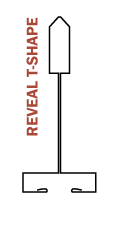 Graphic of a Reveal Ceiling Grid T Shape