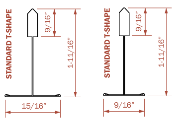 Graphic of Standard Ceiling Grid T Shapes