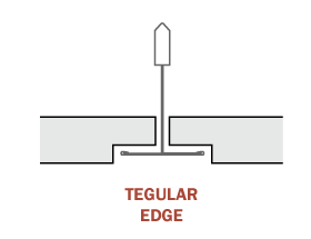 Diagram of Tegular Edge Ceiling Panel