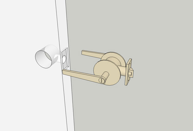 Diagram of a Cylinder Lockset