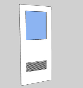 Diagram of a Louvered Vision Door