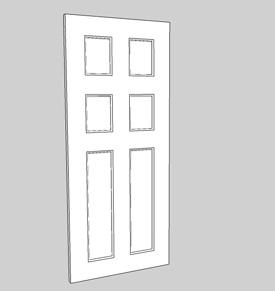 Diagram of a panel door