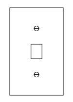 Graphic of a Telephone or Data Faceplate