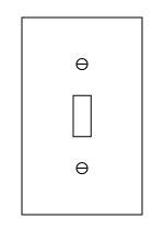 Graphic of a Toggle or Switch Faceplate