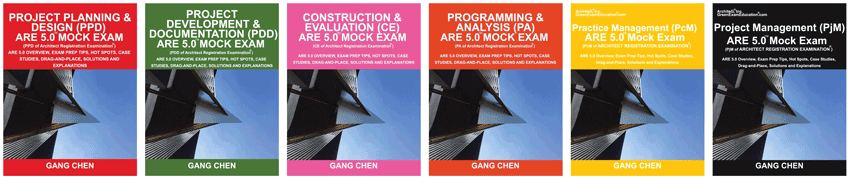 Covers of Gang Chen ARE Mock Exams