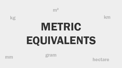 Metric Equivalents