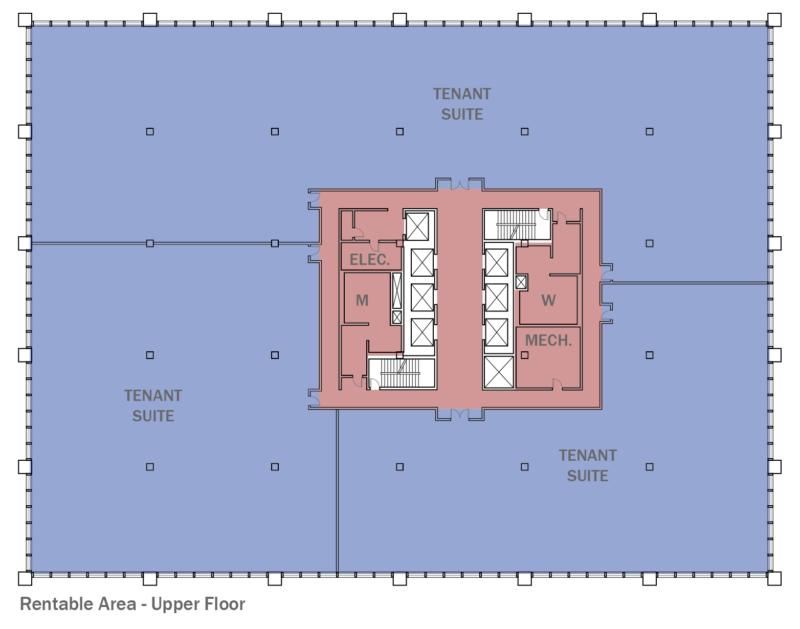 Rentable Area - Upper Floor