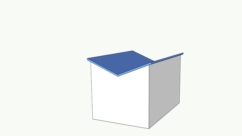 Graphic of a Butterfly or V Shape Roof