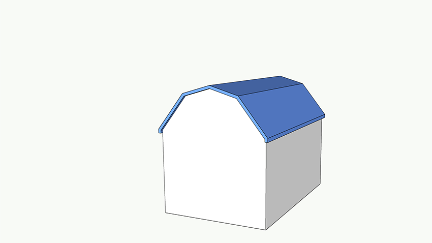 Graphic of a Gambrel Roof