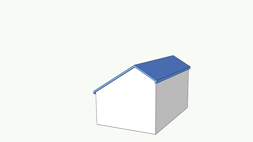 Graphic of a Saltbox Roof