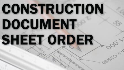 Construction Document Sheet Numbers and Order