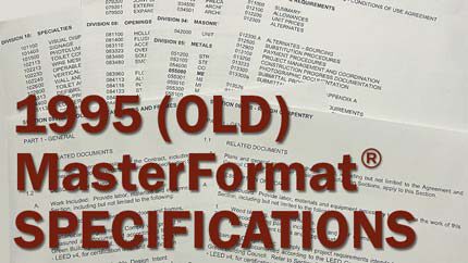 MasterFormat 1995 Specification Divisions (OLD)