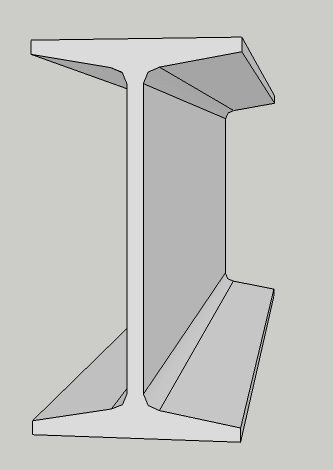 Graphic of an American Standard Beam Steel Shape