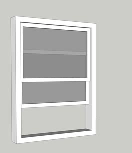 Diagram of a Single Hung Window